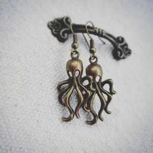 Octopus Earrings, Nautical, Salt Life